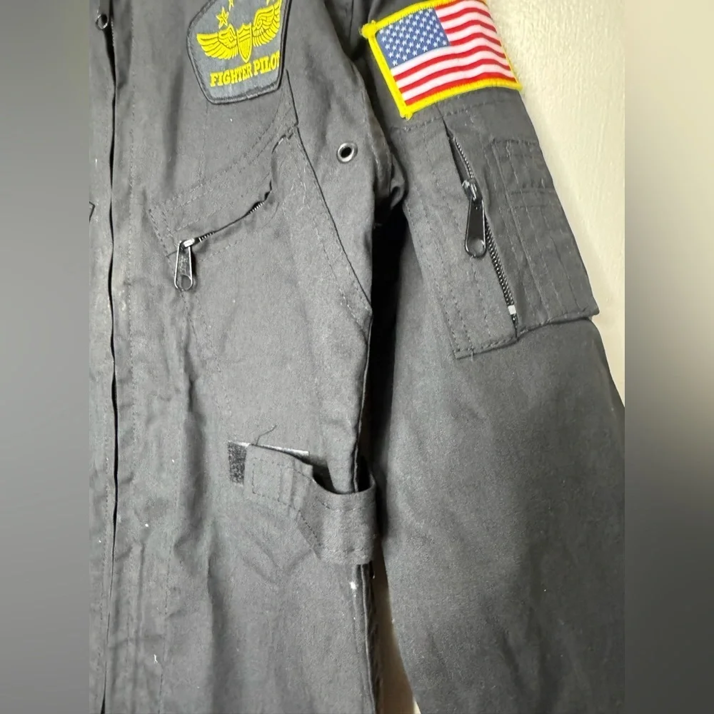 Rothco Black Flight Suit with Patches